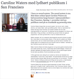 Caroline Waters Captivates her San Francisco Audience
