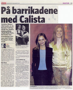 Caroline Waters: On the Barricades with Calista Flockhart